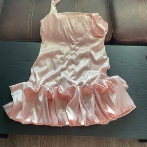 Chic Blush Pink Bubble Dress